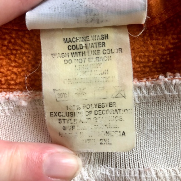 Majestic Orange UT Longhorns Long Sleeve Jersey Style Shirt - Size 2XL (EUC) - Picture 6 of 8